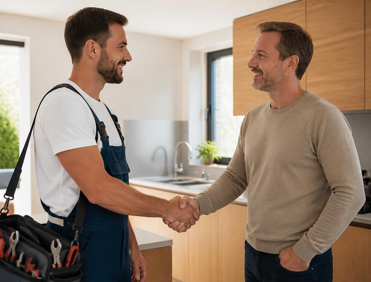 alfi.pro Partner beim Handschlag mit zufriedenem Kunden